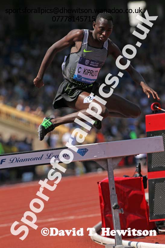 Conseslus Kipruto (KEN) winner of the 3000 metres steeplechase, IAAF Diamond League, Birmingham. Photo: David T. Hewitson/Sports for All Pics